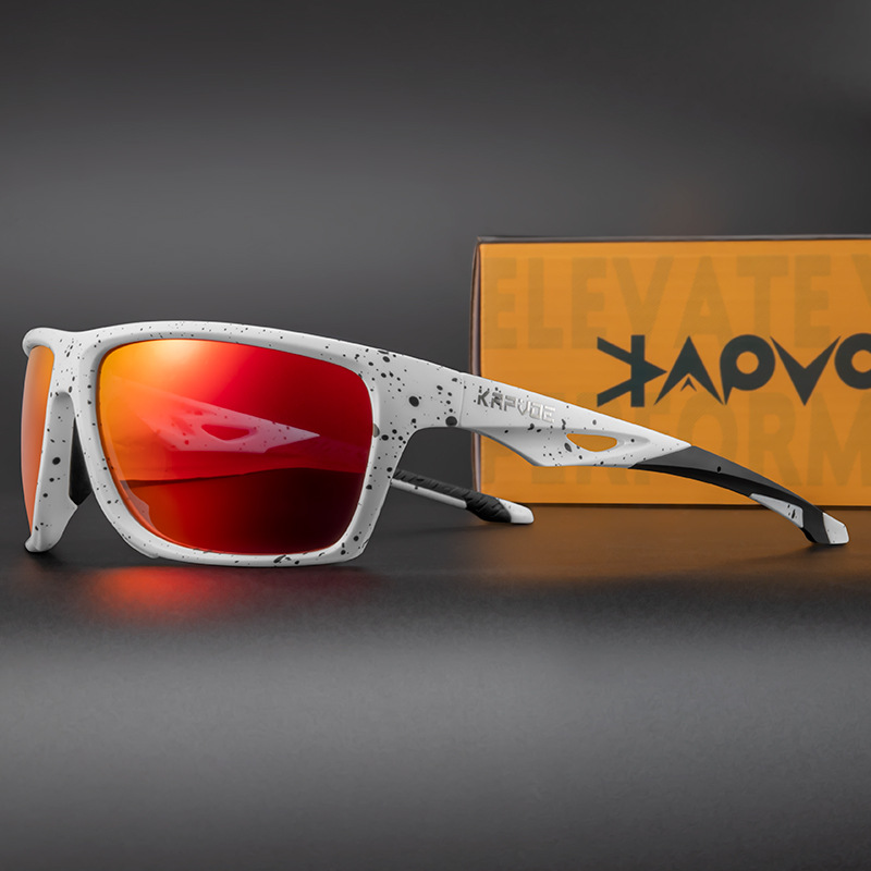 Nuevas gafas de sol polarizadas kapvoe, deportes al aire libre, gafas de ciclismo, gafas de sol de conducción con montura cuadrada, venta caliente transfronteriza