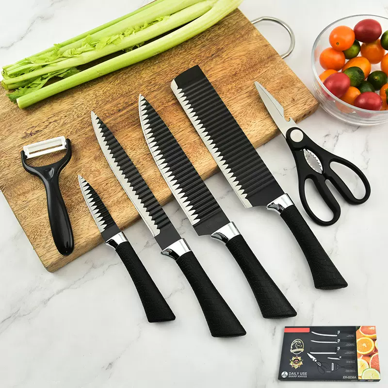 厨房礼品刀六件套主厨果皮剔骨切肉切菜瓜刨厨房六件套装价格优惠