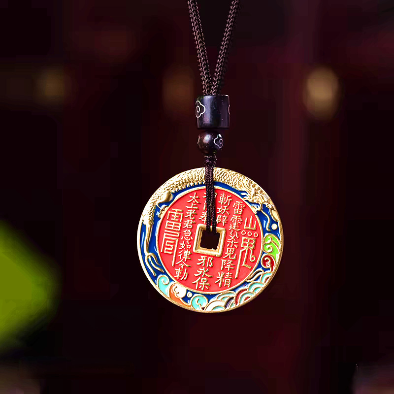 山の精霊花朱砂魚門純銅安全ペンダントキーホルダーペンダントネックレス車のペンダント卸売|undefined