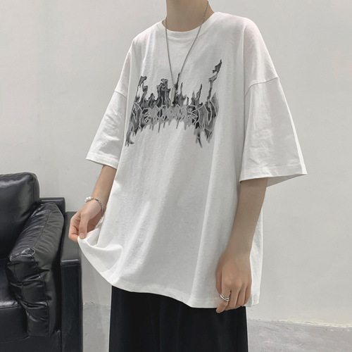 Heavyweight T-shirt for Men and Women, Design-Savvy, Niche, Summer Trend, Short-Sleeve, Streetwear Brand, Pure Cotton, High-End, American Street Style Clothing