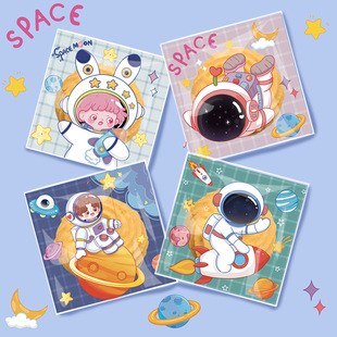 100 px mix cute cartoon astronaut opp self-adhesive bag party candy cookie gift bag packaging self-sealing bag