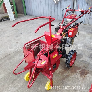 小型手推式玉米收割机单行苞米扒皮秸秆粉碎一体机
