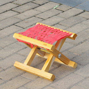 Solid Wood Folding Stool Portable Outdoor Folding Small Stool 20cm High for Farm Work and Laundry Folding Small Bench