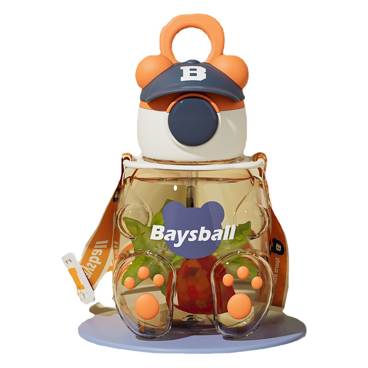 Taza de vidrio de pajita de doble bebida estilo ins, taza de agua portátil de verano para niñas de alto valor, taza de café con leche linda