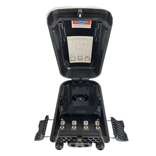 Ftth Network 16 Core Fiber Optic Splitter Box Outdoor Plc Mini Optical Splitter Box Abs Black