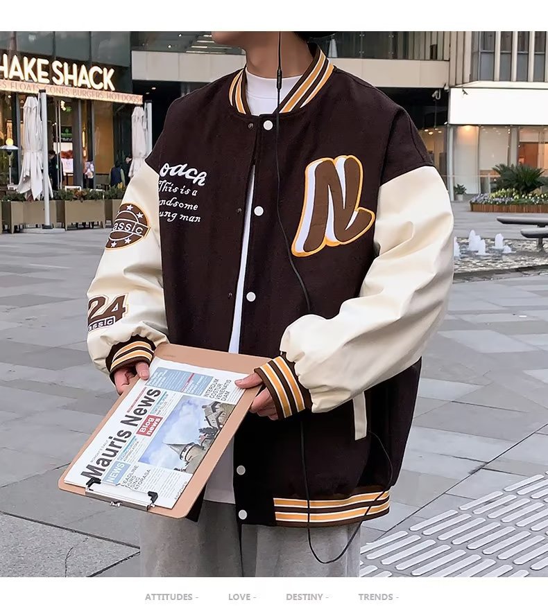 Giacca baseball uomo stile casual per primavera e autunno_voghion.com