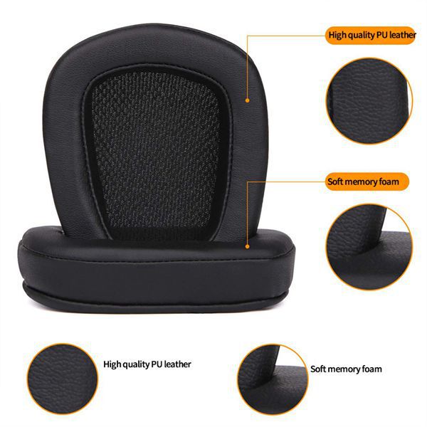 1 Pair of Black Pu Breathable Ear Pads Suitable for Logitech G633/G933 Headphones, Approximately 7.7*11.2C 1 Pair of Black Pu Breathable Ear Pads Suitable for Logitech G633/G933 Headphones, Approximately 7.7*11.2C