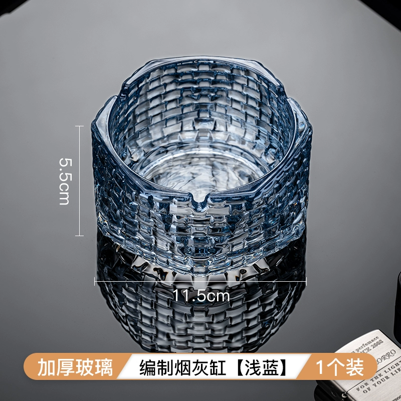 Big glass ashtray for commercial use for office, light luxury style