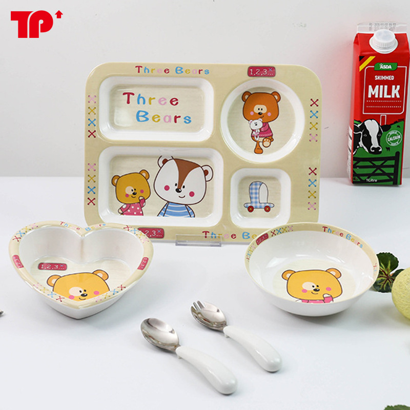 Foreign trade supply melamine tableware creative tableware household cartoon cute Rice Bowl heart shape Bowl promotional gift