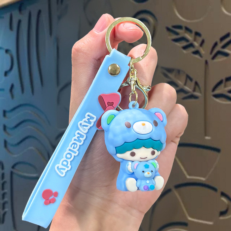 Llavero Creativo de Sanrio con Diseño de Perro de Orejas Grandes, Cinnamoroll, para Llaves de Coche, Bolso, Colgante, Adorno, Pequeño Obsequio