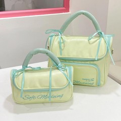 少女心蝴蝶结外出便携手提收纳包化妆品收纳防水洗漱化妆包大容量