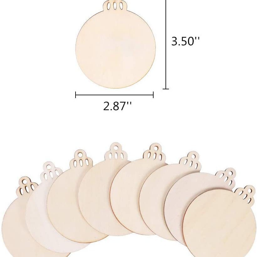 Colgante de Navidad colgante de decoración para el hogar artesanía de madera madera piezas de árbol de Navidad props regalos de vacaciones dibujados a mano