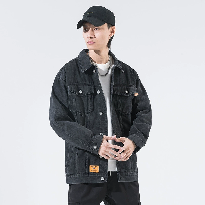 Autumn denim jacket, plus size, oversize