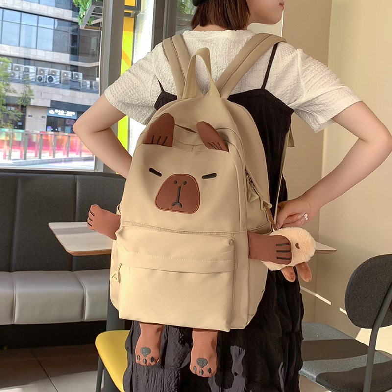 Mochila para estudiantes de nuevo estilo, ocio, escuela secundaria y secundaria, mochila escolar, paquete de dibujos animados de viaje de gran capacidad al por mayor
