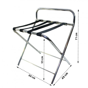 Hotel Home High-End 201 Stainless Steel Luggage Rack Storage Rack Brushed Metal Luggage Rack Wholesale