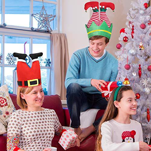 Christmas hat Santa hat creative funny clown elf hat Adult Santa hat Christmas event performance_voghion.com