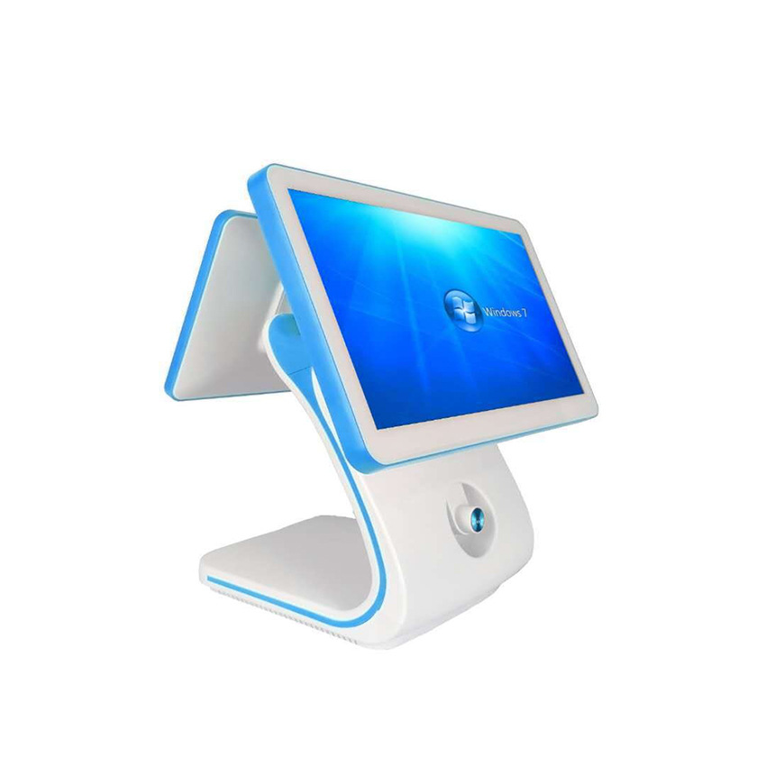 15.6寸单双屏POS收银机收款机点餐机壁挂式触摸屏一体机 餐饮超市