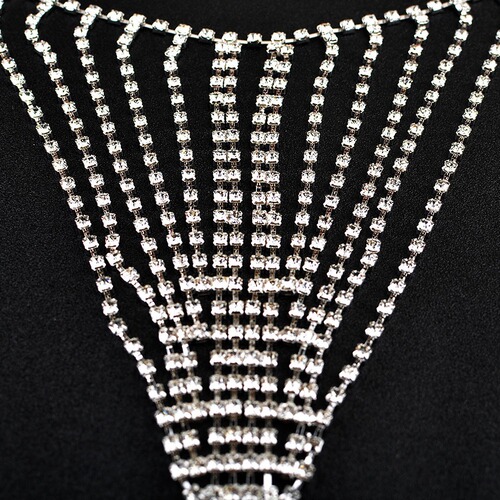 Amazon Multi-layer Tassel Water Diamond Waist Chain Accessory Women's Bikini Style Body Chain Sexy Wish
