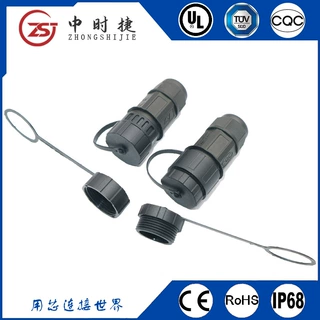 中时捷连接器供应 M25*1.5螺纹拧紧防水盖 公母接头防尘帽 IP68