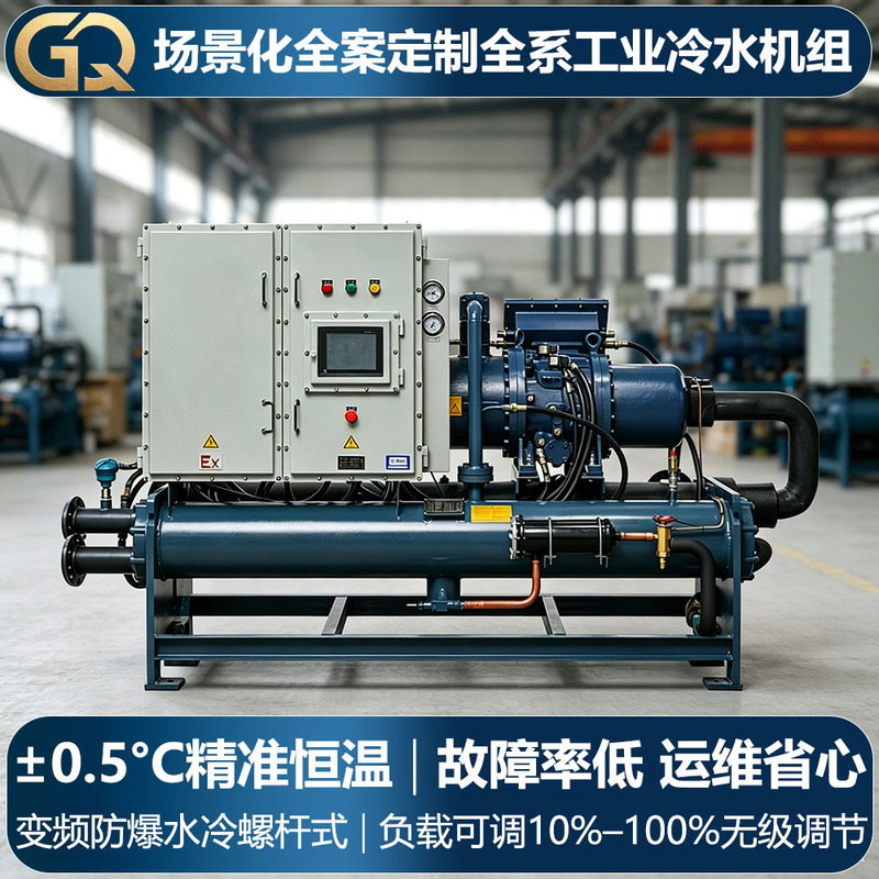 Low-Temperature Explosion-Proof Water-Cooled Screw-Type Chiller, Chemical Plant Refrigeration Machine, Refrigeration Cycle Chiller, Industrial Chiller Low-Temperature Explosion-Proof Water-Cooled Screw-Type Chiller, Chemical Plant Refrigeration Machine, Refrigeration Cycle Chiller, Industrial Chiller