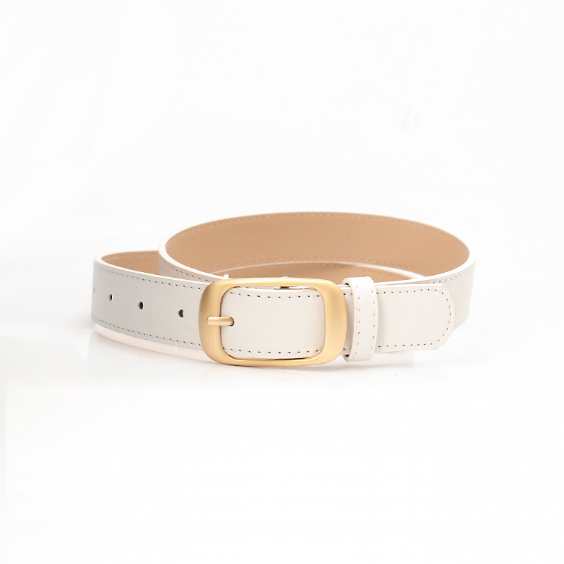 Fashionable and versatile women's belt with alloy pin buckle, simple belt for women, high-end decorative clothing belt_viptrois.com