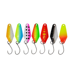 路亞餌亮片外貿出口彩色勺形2.3g馬口鱒魚鮭魚假餌魚餌