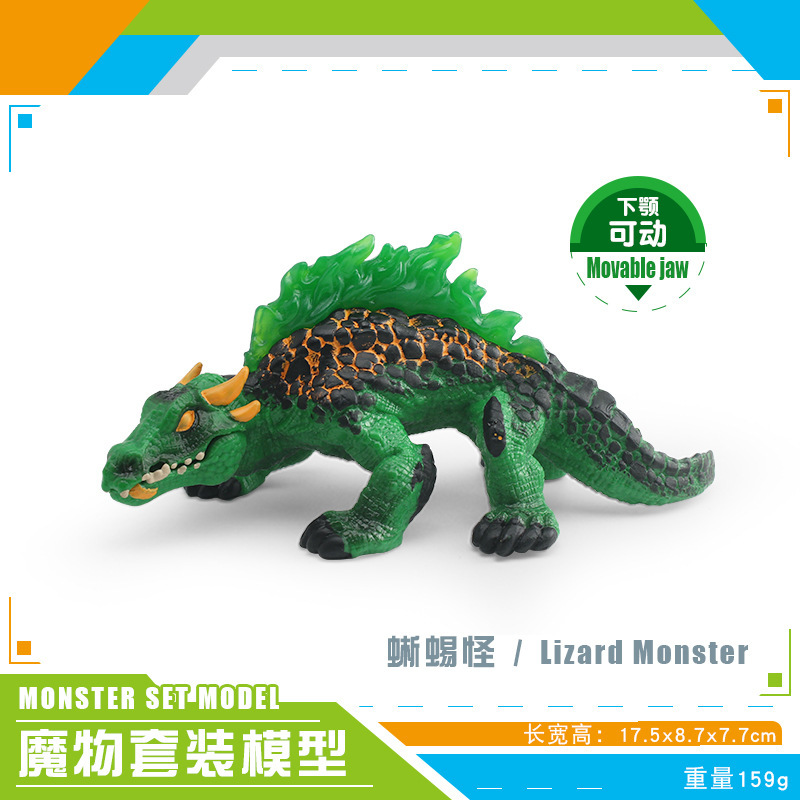 Simulación transfronteriza mitología occidental modelo de bestia marino hombre de nieve de hielo espada diente tigre monstruo hombre lobo decoración juguetes