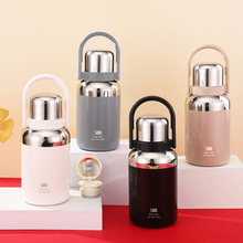 珍水新款保温杯不锈钢保温壶茶水分离家用泡茶壶便携带提手水壶