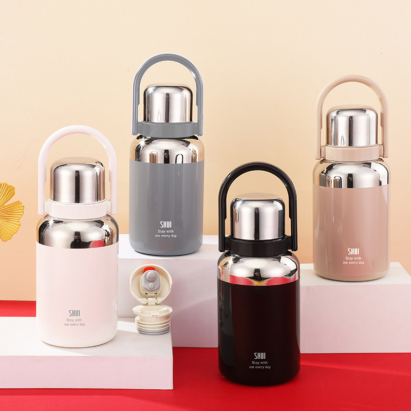 珍水新款保温杯不锈钢保温壶茶水分离家用泡茶壶便携带提手水壶
