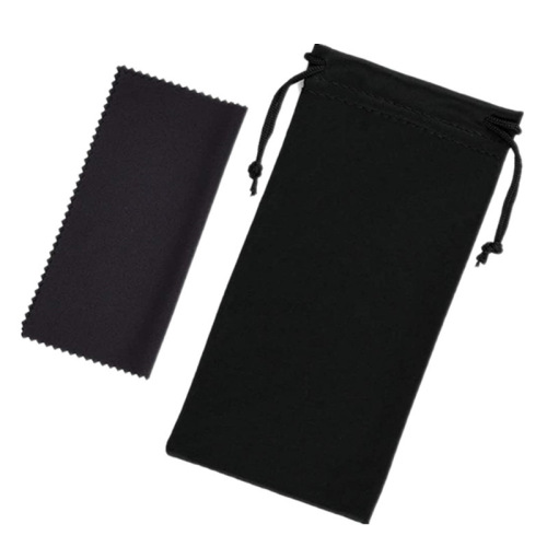 Black Sunglasses Fabric Bag, Composite Fabric Grid Color Various Materials Portable Storage Bag Mobile Phone Bag