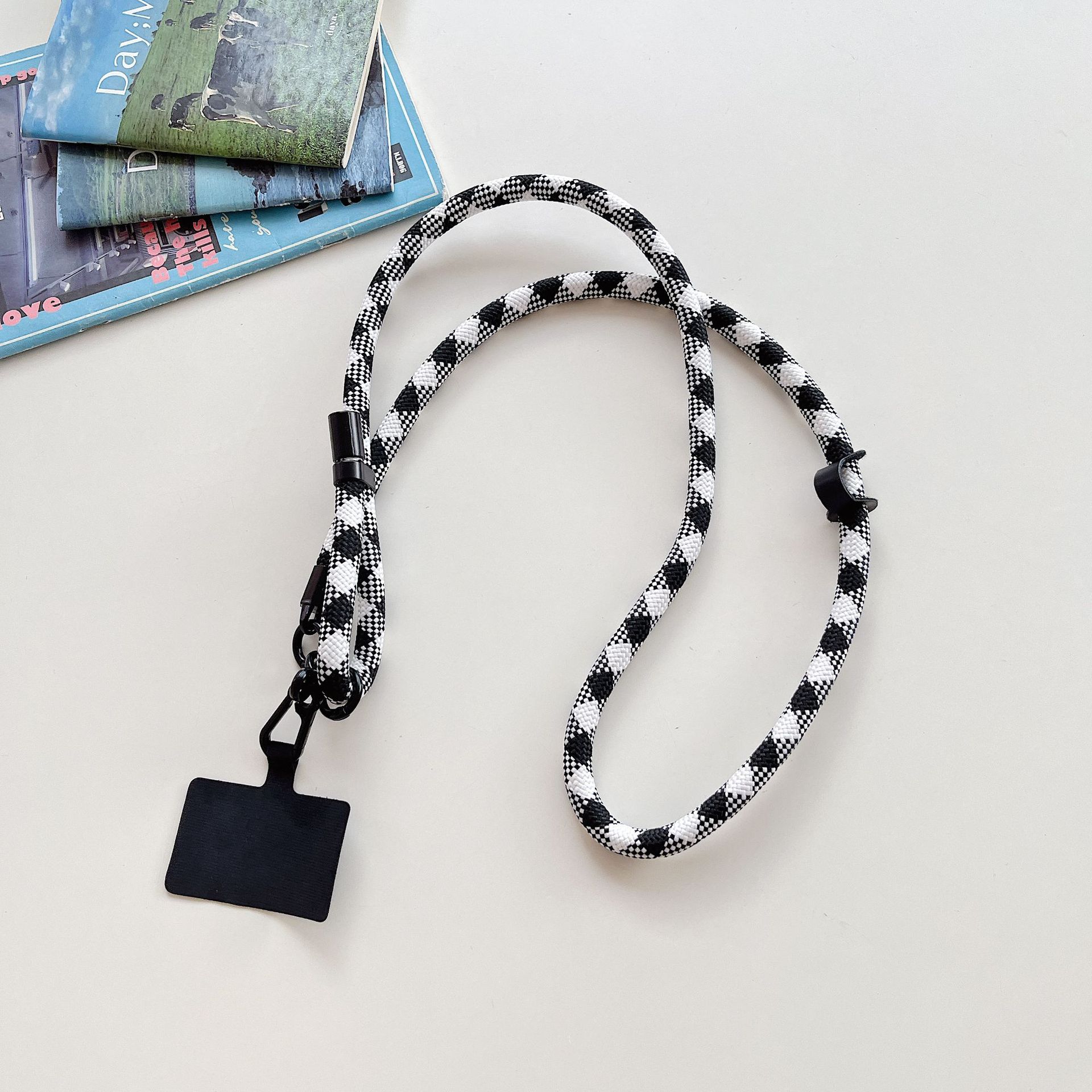 10mm caso de teléfono móvil universal ajustable longitud corta cuerda clip cuello colgante duradero correa de cinturón cadena al aire libre nylon