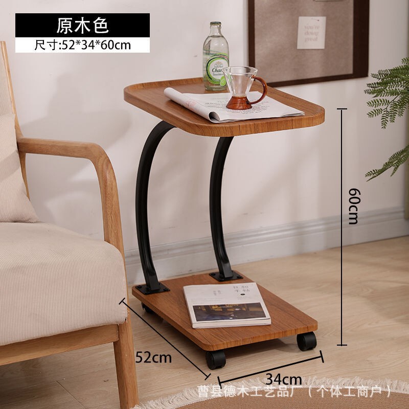 北欧スタイルの可動ソファコーナーテーブルティーテーブル小型家庭用ローラー付き小さなテーブルベッドサイド収納ラックサイドテーブル|undefined