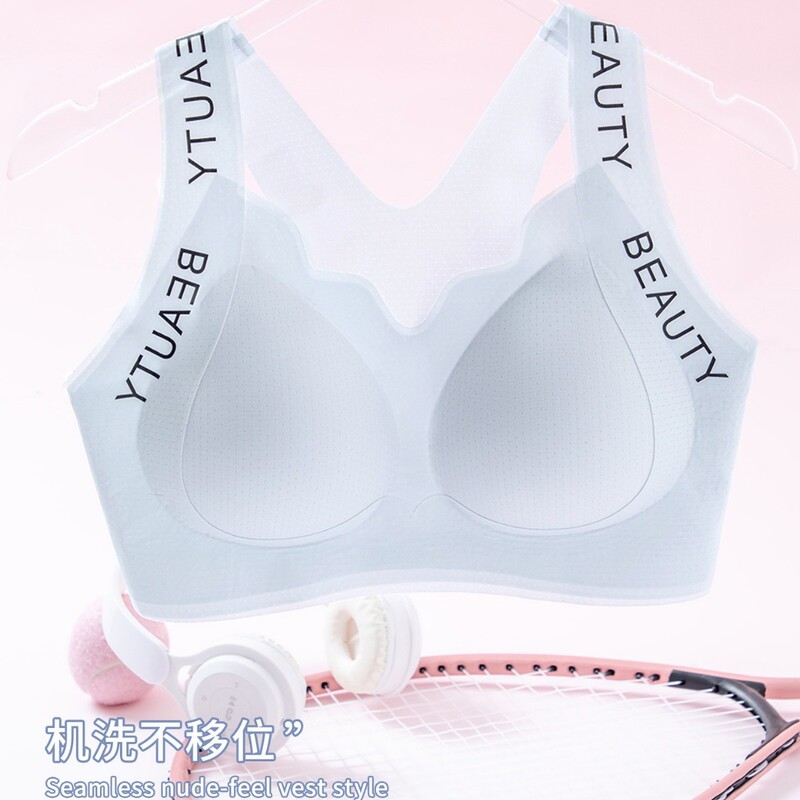 Tingmei Summer Thin Anti-Sagging Underwear for Middle and High School Students, Adolescent Developmental Sports Shockproof Vest-Style Girls' Bra