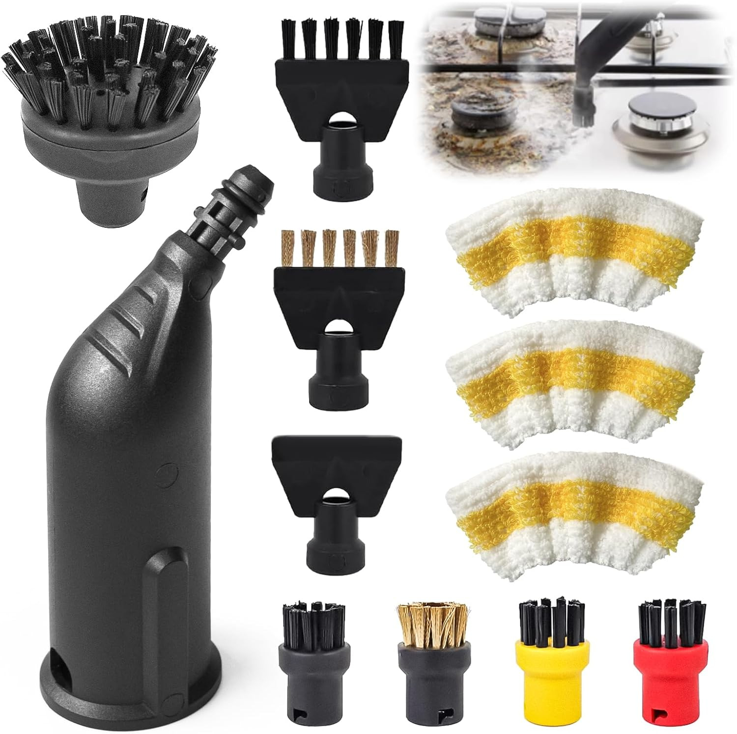 Adecuado para Kichi Karcher Kahe SC1SC2SC4SC5 molienda de vapor paño trapeador cubierta nylon cepillo cobre