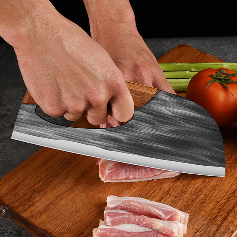 Fabricante nuevo cuchillo de cocina doméstico chino ahorro de mano de obra cuchillo de corte de carne de cocina de acero inoxidable afilado cuchillo de fideos de cocina mayorista