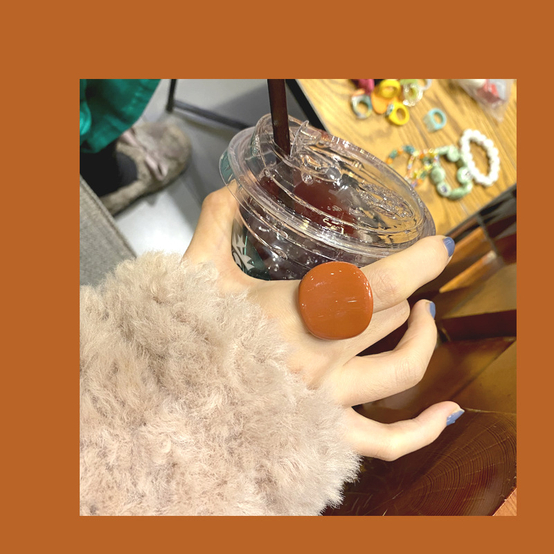 7g Weight Rings Classification One Size Ring Size 1 Piece Quantity Daily Occasion Acrylic Material Arc Pattern All Seasons Season Women's Gender Modern Style Style 1 Piece Modern Style Arc Acrylic Women's Rings 11