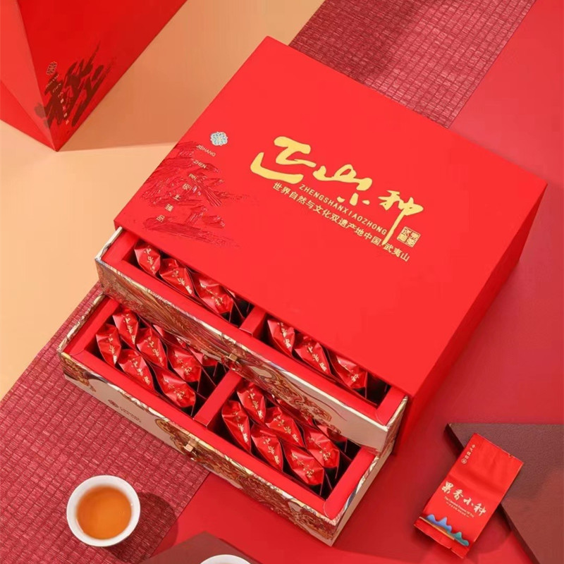新茶高山武夷山桐木蜜香紅茶茶葉正山小種禮盒裝500g廠家一級