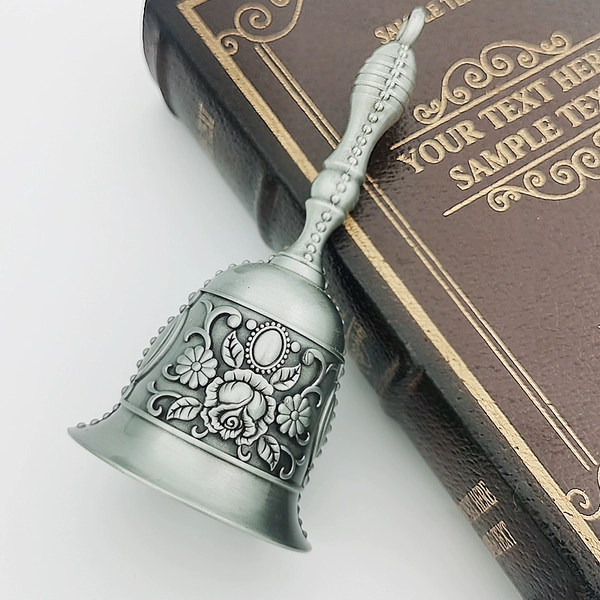 ₮Antique pewter bell [copper alloy]