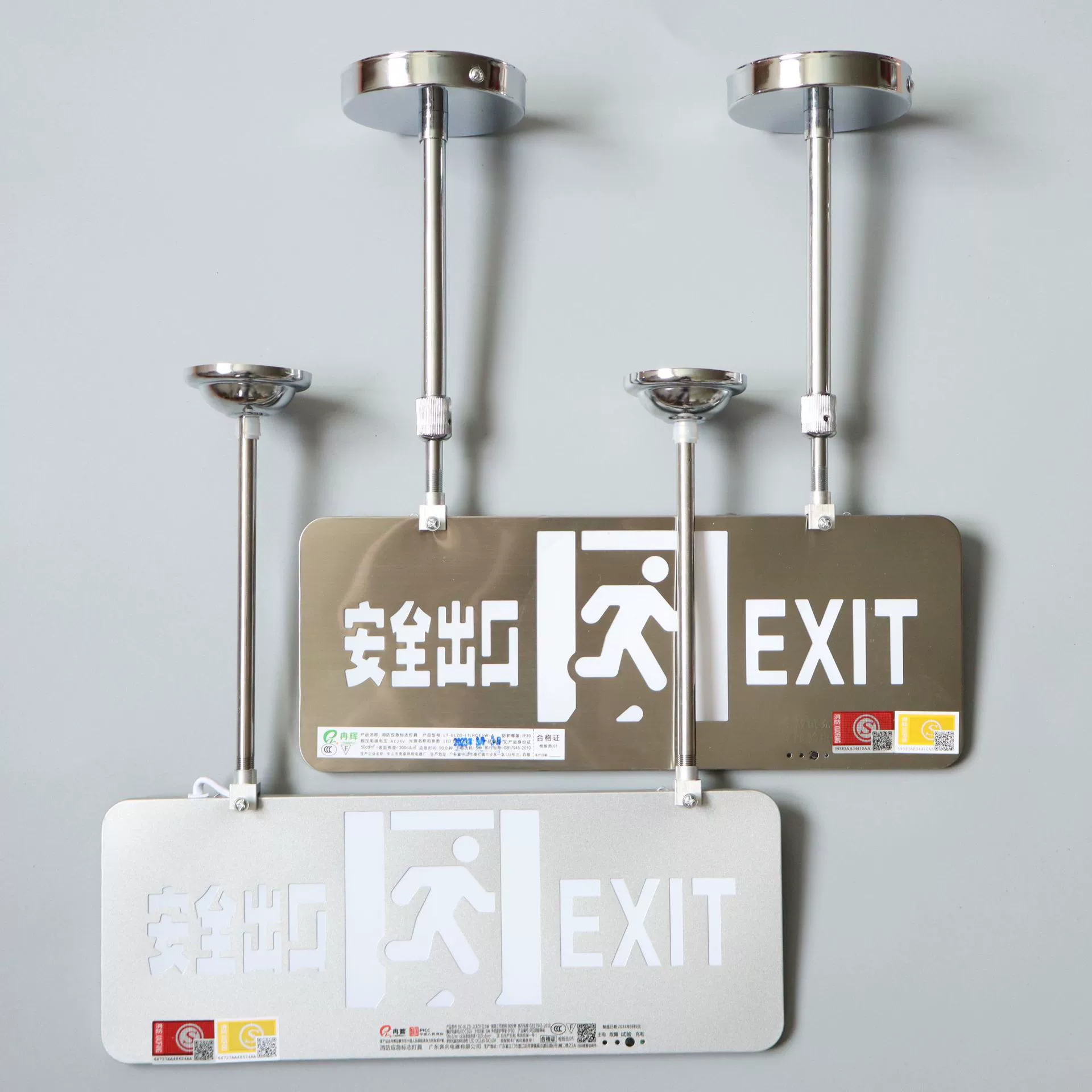 Крепление-зажим для светильника, диаметр 10 мм, нержавеющая сталь 201, для вывесок, световых указателей, эвакуационных индикаторов, подвесного типа