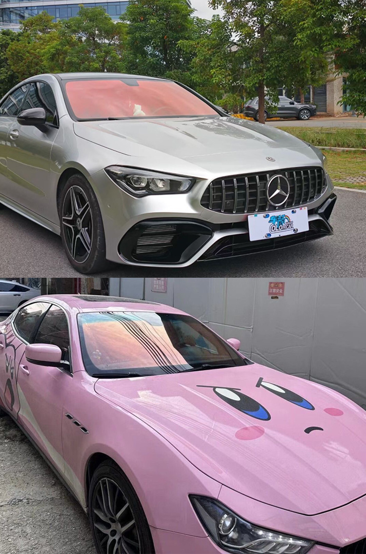 Manufacturer Wholesale Imperial Purple Ghost Rose Colorful Front Window Film Car Window Sunscreen Film Heat Insulation Film Car Solar Film