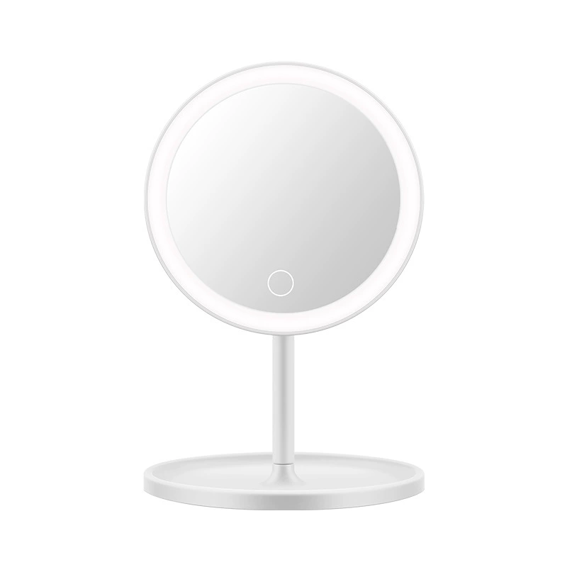 LED Makeup Mirror, Folding Table & Handheld, 3-Color Dimmable, Rechargeable, with Magnifier Options