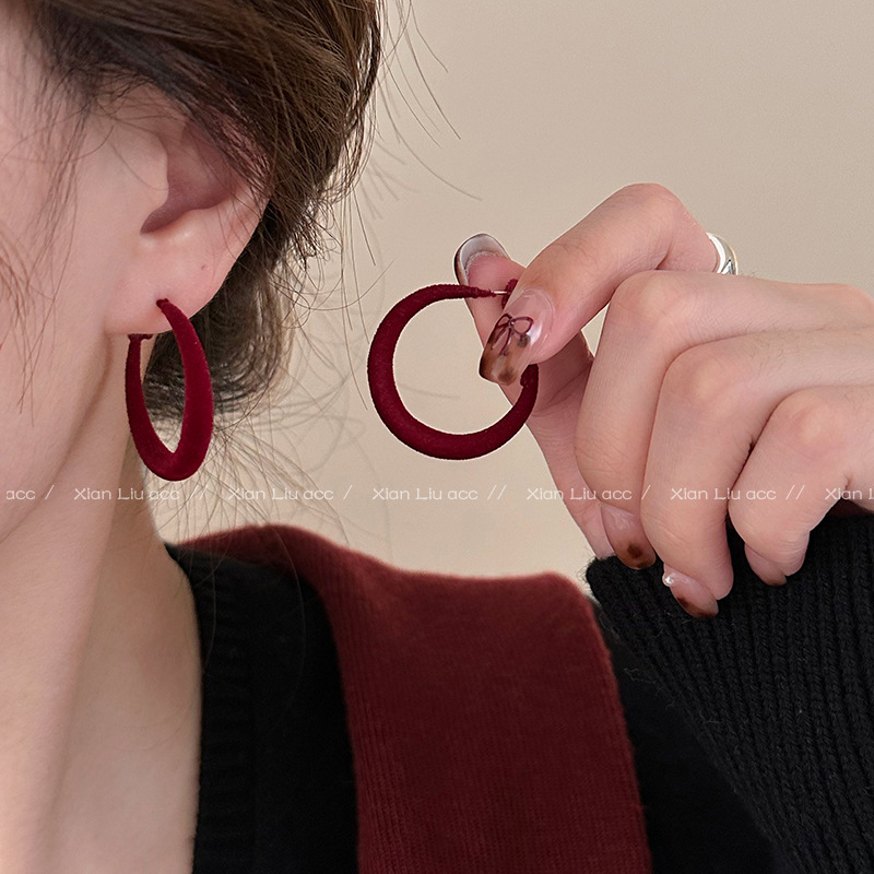 Burgundy flocking 3cm