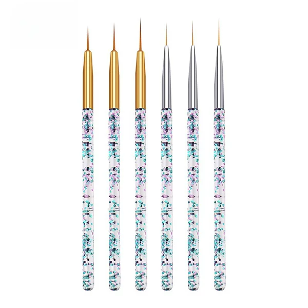 Cross-border exclusive for nail art drawing pen 3 Pack transparent sequins acrylic pen pole drawing pen color drawing pen drawing pen