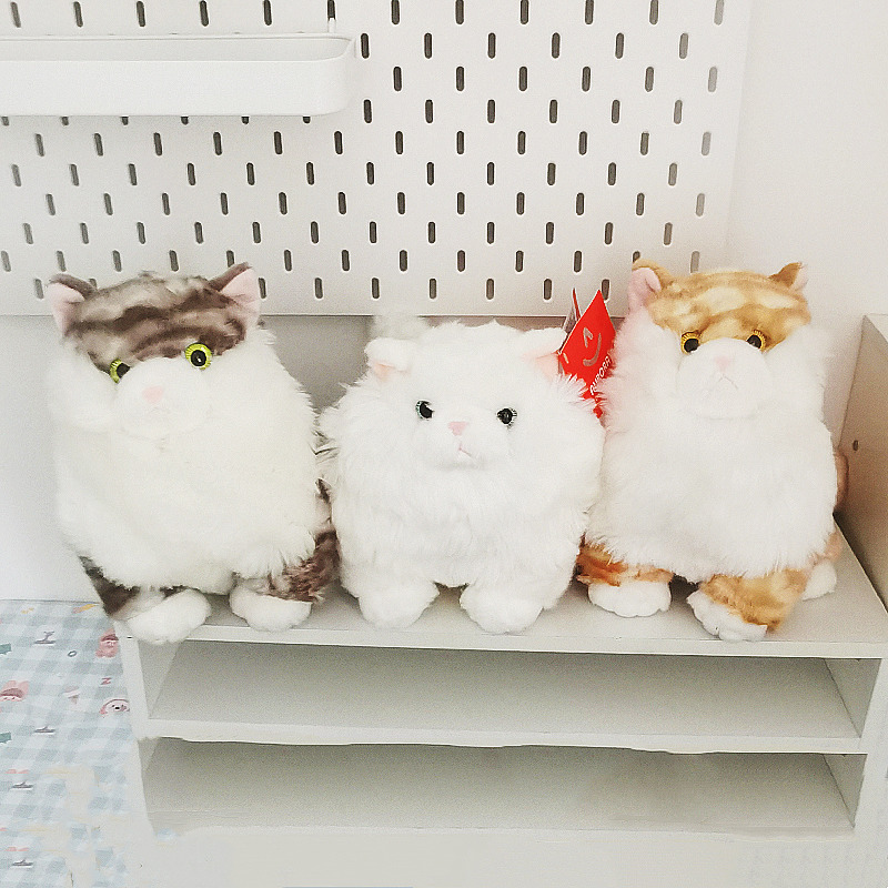 Mulula gato muñeca de peluche de juguete de simulación gato niños Ragdoll muñeca almohada para dormir regalo al por mayor