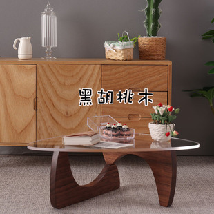 Miniature Food Play 6 Points Coffee Table Table Black Walnut Mini Model bjd Doll House Coffee Table dollhouse