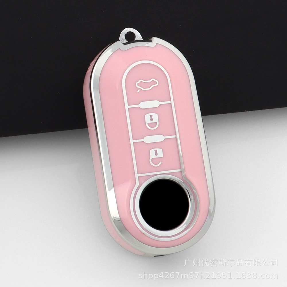 In-stock key case suitable for Fiat 500, Bo Yue, Bravo, Iveco, Ousheng car key protection cover with buckle