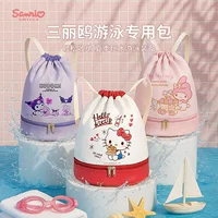 Sanrio, оригинальная сумка для плавания с разделением сухого и влажного воздуха для мальчиков и девочек, большая вместительная уличная водонепроницаемая сумка, рюкзак для плавания