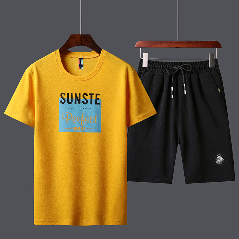 Summer new running sportswear suit men's...