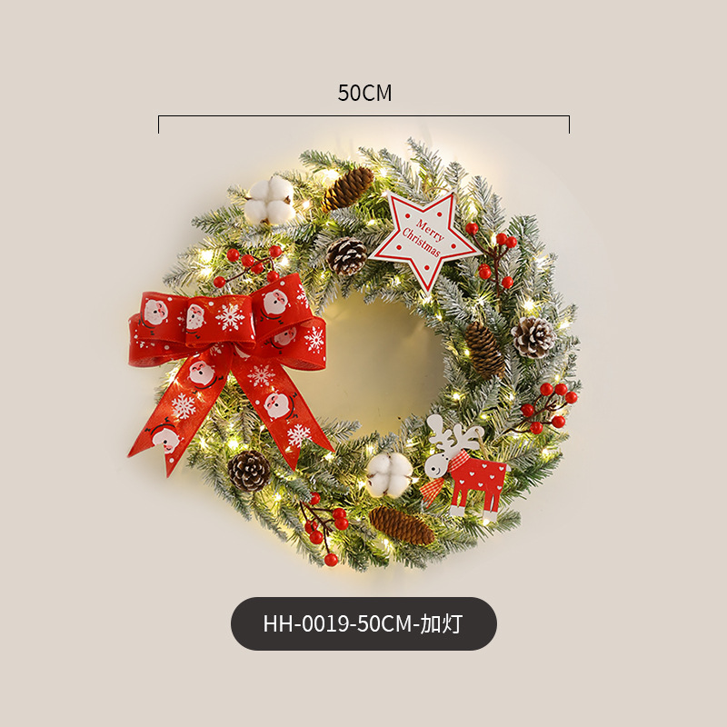 40/50/60cm guirnalda decorativa de Navidad puerta colgando escena Amazon transfronterizo popular guirnalda de Navidad Ratán