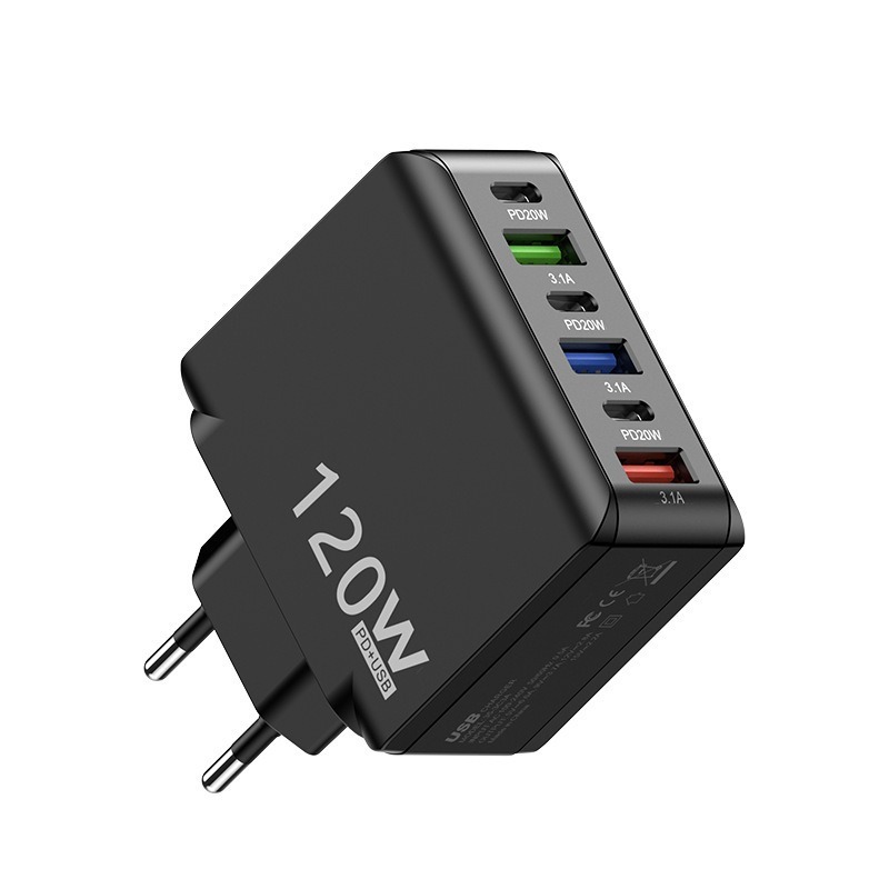 120Wスマートフォン充電器3USB 3PD美規欧規英規多口充電器ヘッド|undefined